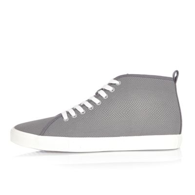 Grey demi lace-up high tops